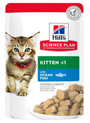 Hill's Science Plan Kitten Bouchées de poisson de mer pour chatons, sachet de 85 g