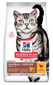 Hill's Science Plan Hairball Indoor Adult 1 - 6 Anni Crocchette Pollo Per Gatti Sacco 300g