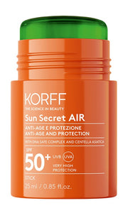 Korff Sun Secret Air Stick Soin solaire visage anti-âge 25 ml SPF50+