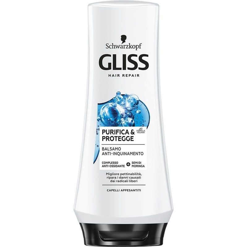 Schwarzkopf Gliss Après-shampooing anti-pollution purifiant/protecteur 200 ml