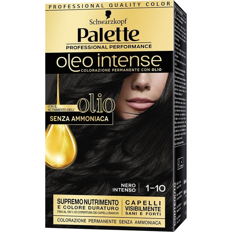Schwarzkopf Palette Oleo Intense Coloration permanente 1-10 Noir intense 173 g