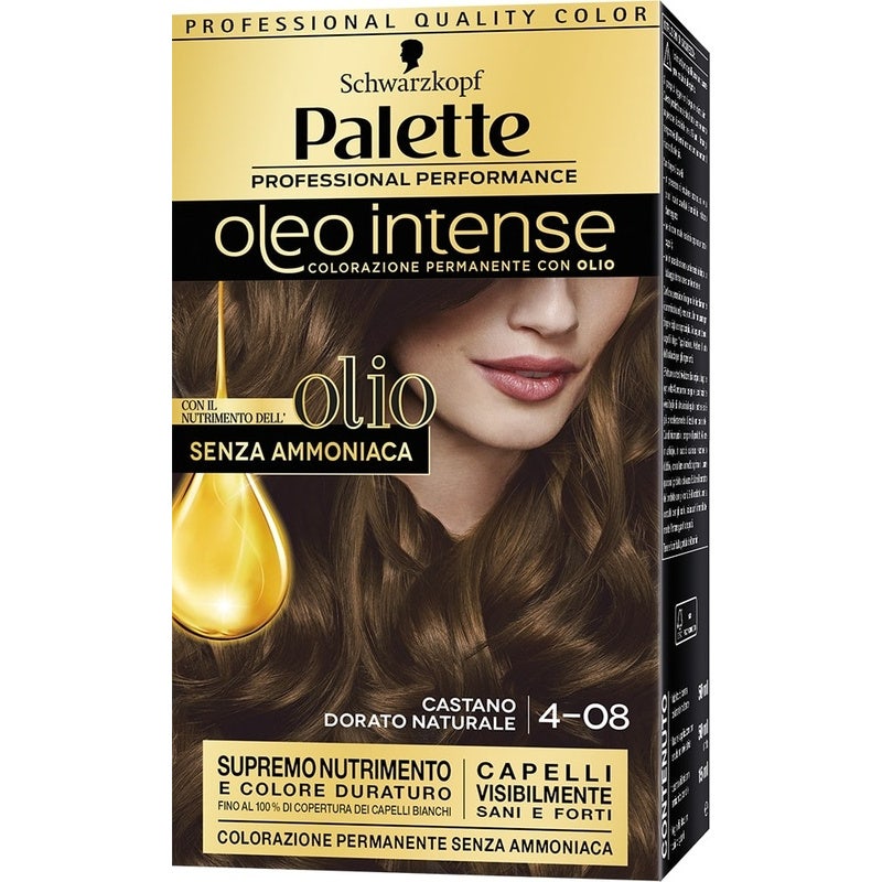 Schwarzkopf Palette Oleo Intense Coloration permanente 4-08 Châtain doré naturel 173 g