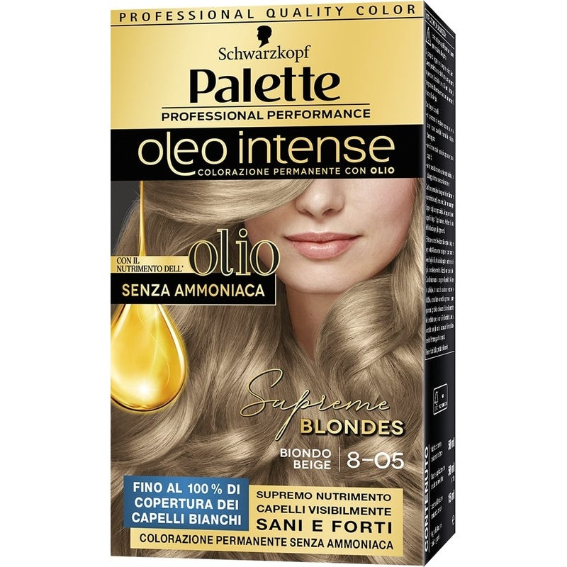 Schwarzkopf Palette Oleo Intense Coloration permanente 8-05 Blond beige 173 g