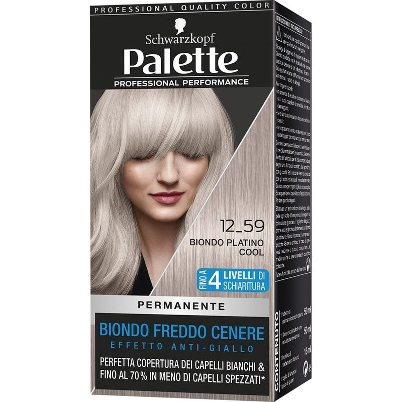 Schwarzkopf Palette Professional Performance Colorazione Permanente 12-59 Biondo Platino Cool 170g