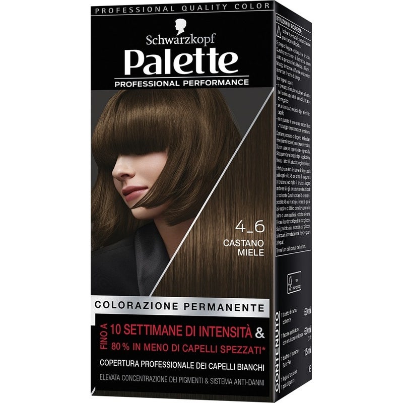 Schwarzkopf Palette Professional Performance Colorazione Permanente 4-6 Castano Miele 170g