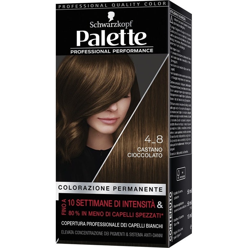 Schwarzkopf Palette Professional Performance Colorazione Permanente 4-8 Castano Cioccolato 170g