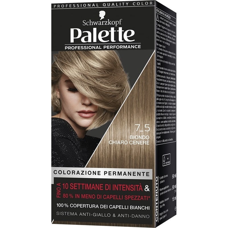 Schwarzkopf Palette Professional Performance Coloration permanente 7-5 Blond clair cendré 170 g