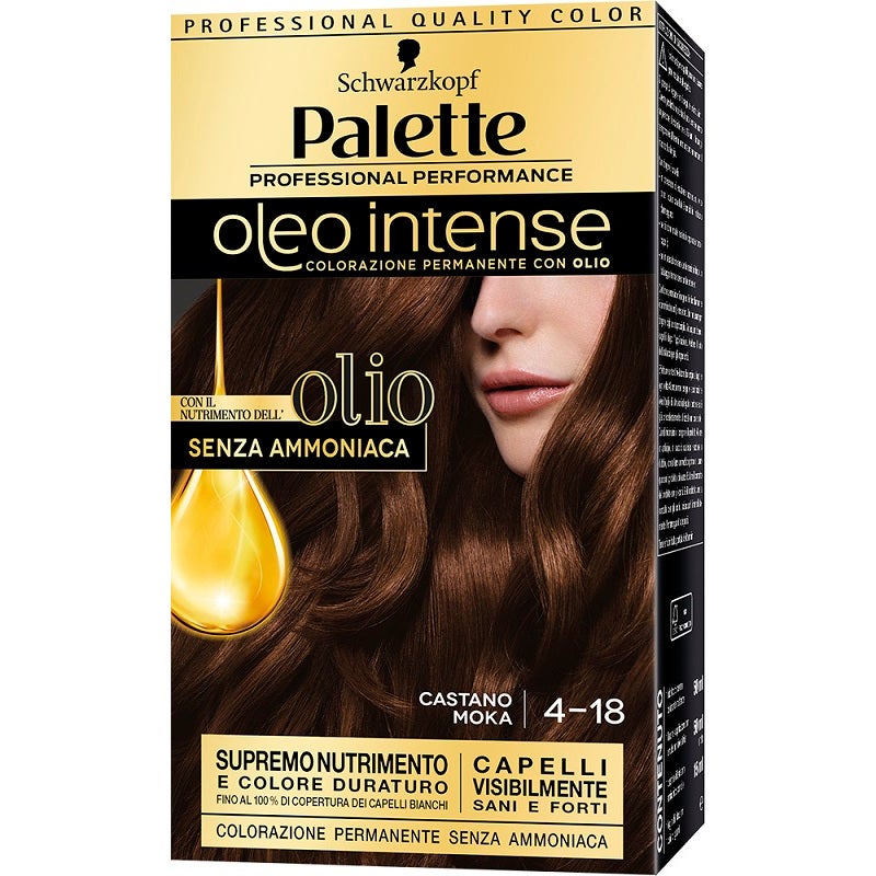 Schwarzkopf Palette Oleo Intense Coloration permanente 4-18 Châtain moka 173 g