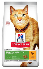 Hill's Science Plan Senior Vitality Adult 7+ Crocchette Per Gatti Con Pollo E Riso 1,5Kg