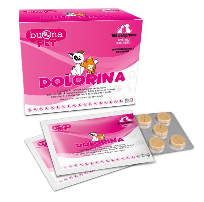 Buona Pet Dolorina Comprimés pour Chiens et Chats - 100 pièces