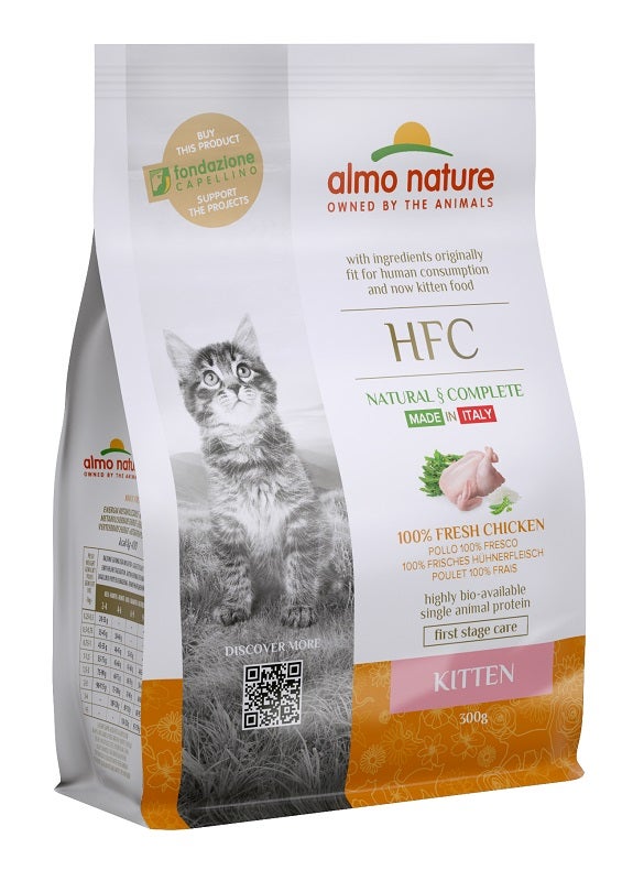 Almo Nature HFC Kitten Croquettes au poulet pour chatons, sac de 300 g