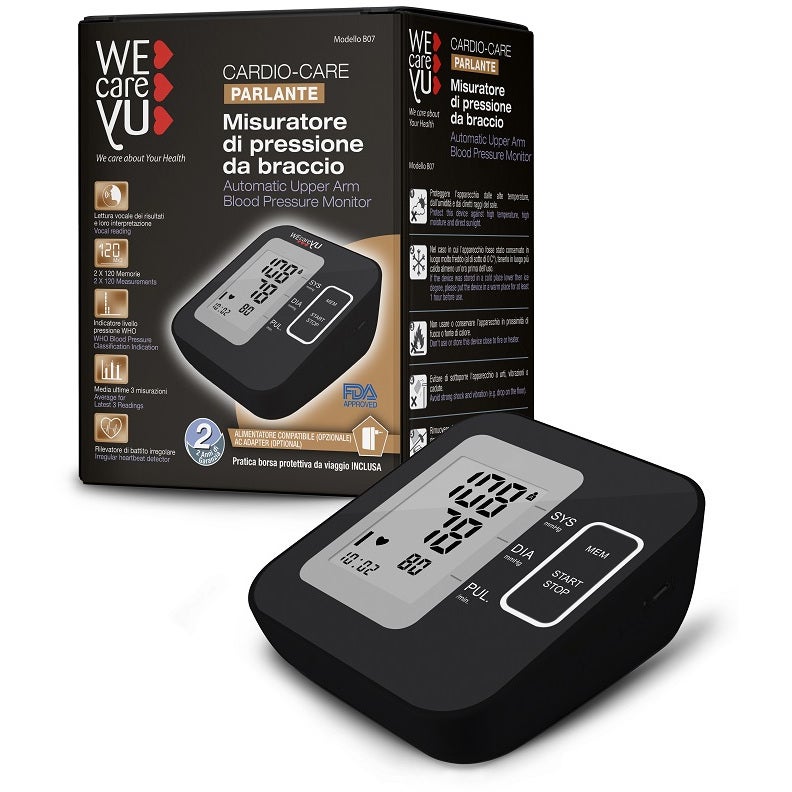 Wecareyu Cardio-Care Tensiomètre à bras avec annonce vocale