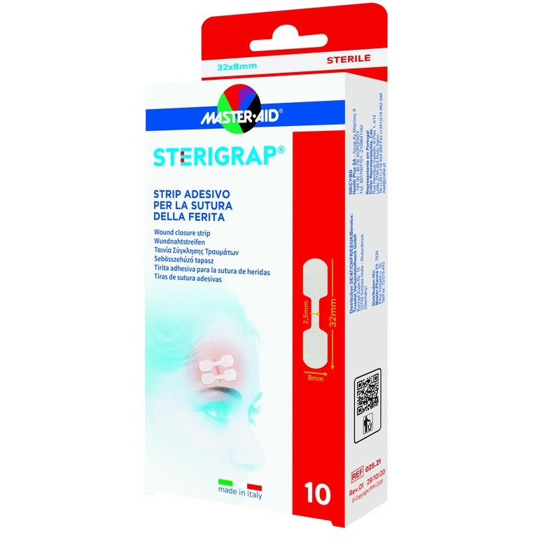 Master-Aid Sterirap Strip Adesivo Sutura Ferite 32x8mm 10 Pezzi