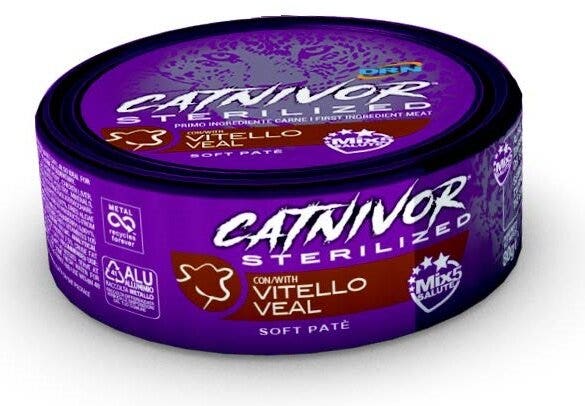 Catnivor Sterilized Veau Nourriture humide pour chats stérilisés 80 g