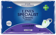 Lines Specialist Classic Unisex Pannoloni Sagomati Assorbenza Super/Maxi 30 Pezzi