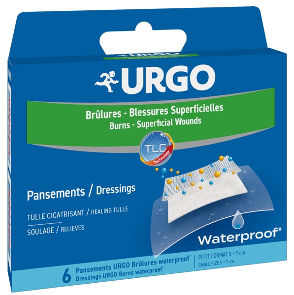 Urgo Ustioni Superficiali Waterproof 5x7cm 6 Cerotti