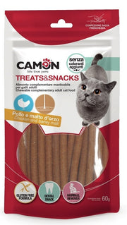 Camon Bâtonnets de poulet au malt pour chats 60 g