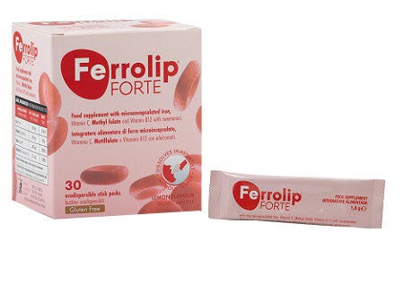 Ferrolip Forte 30 sticks de 1,8 g, saveur citron