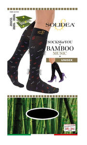 CHAUSSETTES FY BAMBOO MUSIC NOIR L