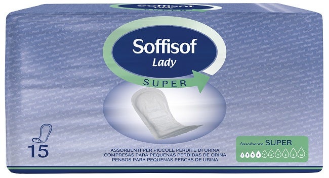 Soffisof Protections féminines Lady Classic Super 15 serviettes hygiéniques
