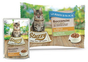 Stuzzy Bouchées au poulet/veau, nourriture humide pour chats adultes, lot de 4 x 85 g