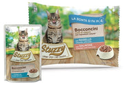 Stuzzy Bouchées au thon/saumon, nourriture humide pour chats adultes, multipack 4 x 85 g