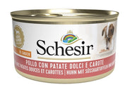 Schesir Poulet aux patates douces et carottes, nourriture humide pour chiens adultes, boîte de 85 g
