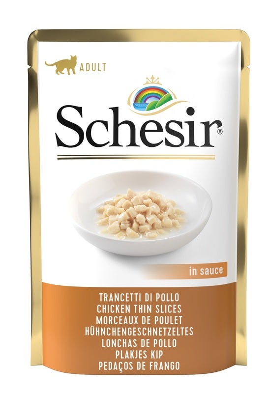 Schesir Trancetti Di Pollo In Jelly Cibo Umido Gatti Adulti Bustina 85g