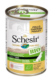 Schesir Organic Bio Pâté au poulet pour chiens adultes, boîte de 400 g
