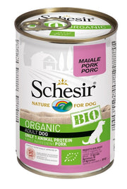 Schesir Organic Bio Pâté au porc pour chiens adultes Boîte de 400 g