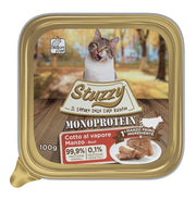 Stuzzy Monoprotein Bœuf, nourriture humide pour chats adultes, barquette de 100 g