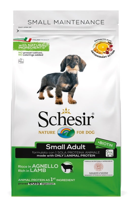 Schesir Maintenance Croquettes à l'Agneau pour Chiens Adultes de Petite Taille Sac de 2 kg