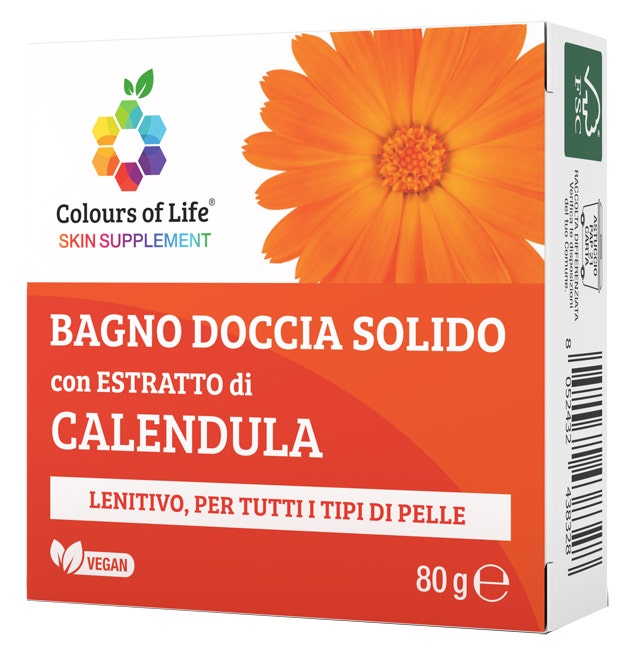 Optima Colours Of Life Estratto Di Calendula Bagno Doccia Solido 80g