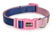 Camon Collier réglable Double Premium bleu/rose pour chiens et chiots 25 x 300 cm / 400 mm