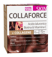 Collaforce Skin Hair & Nails Acido Ialuronico Biotina e Vitamina C 20 Fiale