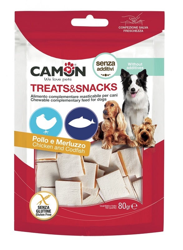 Camon Sandwich di Pollo e Merluzzo Per Cani 80g