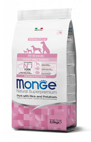 Monge Porc, Riz et Pommes de terre - Croquettes pour chiots - Sac de 12 kg