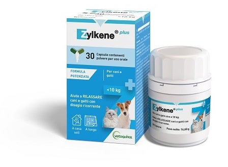 Zylkene Plus Aliment complémentaire pour chiens/chats <10 kg 30 gélules