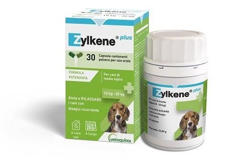 Zylkene Plus Aliment complémentaire pour chiens de 10 à 30 kg, 30 gélules