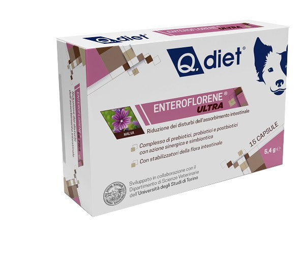 Q.Vet Enteroflorene Ultra pour chiens, 15 gélules