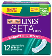 Lines Seta Ultra 12 Serviettes hygiéniques anatomiques