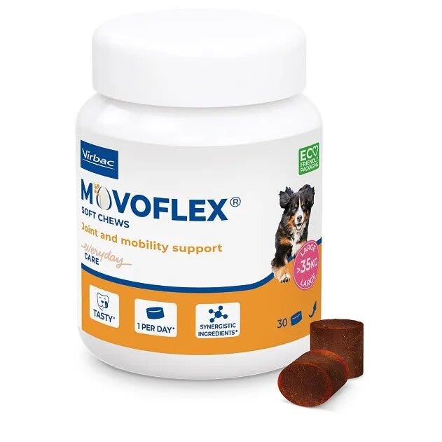 Vibrac Movoflex Soft Chews pour chiens de grande taille 30 comprimés à croquer