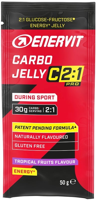 Enervit Carbo Jelly C2:1 Pro Gelatina Energetica 50g Gusto Frutti Tropicali