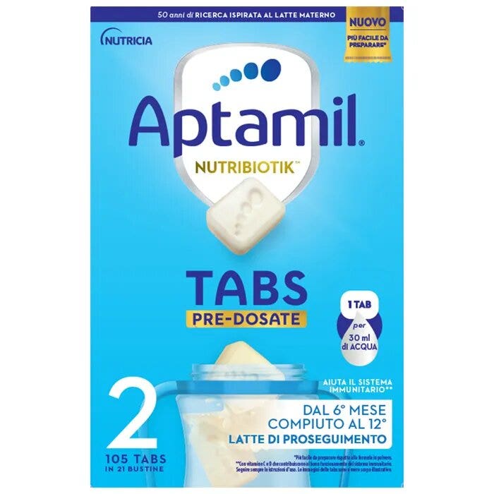 Aptamil Nutribiotik 2 comprimés prédosés, lait de suite 6M+ 21 comprimés