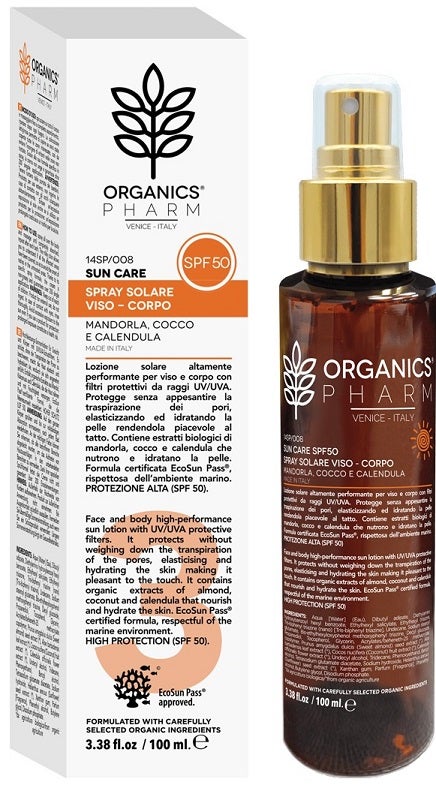 Organics Pharm Spray solaire visage/corps 100 ml SPF50