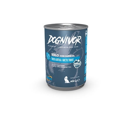 Dognivor Aliment complet pour chiens Truite, orge et courgettes 400 g