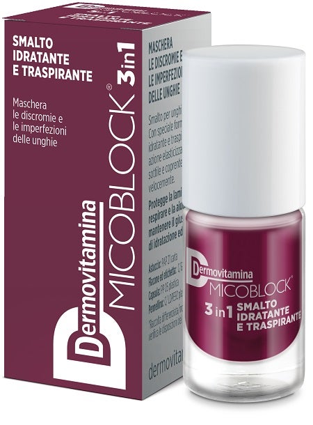 Dermovitamina Micoblock Smalto 3In1 Base Top Coat Prugna 5ml