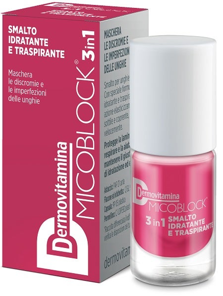 Dermovitamina Micoblock Vernis 3 en 1 Base Top Coat Rose 5 ml