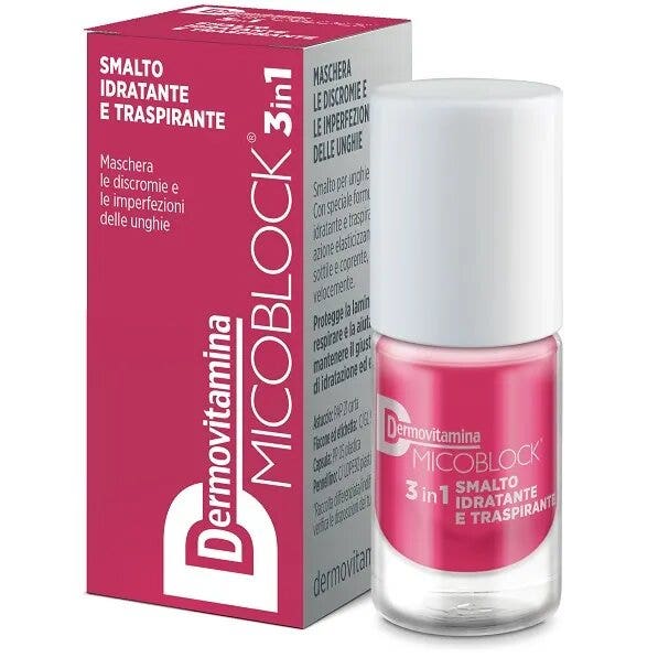 Dermovitamina Micoblock Vernis 3 en 1 Base Top Coat Rose 5 ml