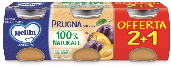 Mellin Purée Prune et Pomme 3 x 100 g 4 mois+